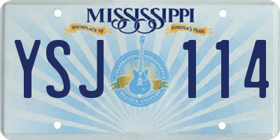 MS license plate YSJ114