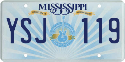 MS license plate YSJ119