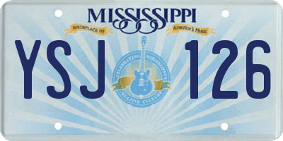 MS license plate YSJ126