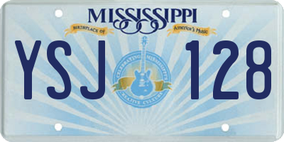MS license plate YSJ128