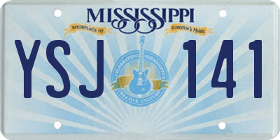 MS license plate YSJ141