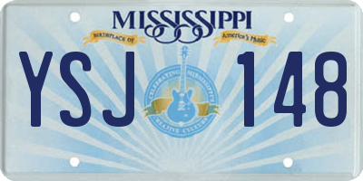 MS license plate YSJ148