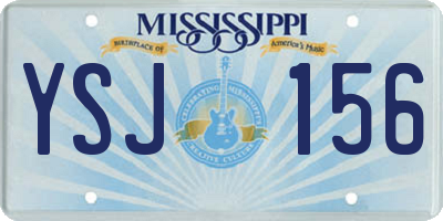 MS license plate YSJ156