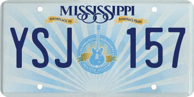 MS license plate YSJ157