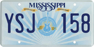 MS license plate YSJ158