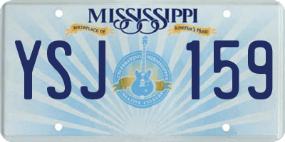 MS license plate YSJ159