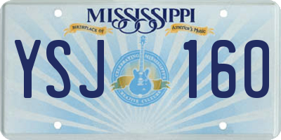MS license plate YSJ160