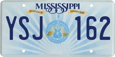 MS license plate YSJ162