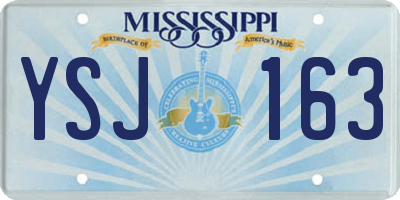 MS license plate YSJ163