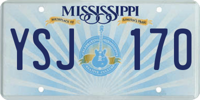 MS license plate YSJ170