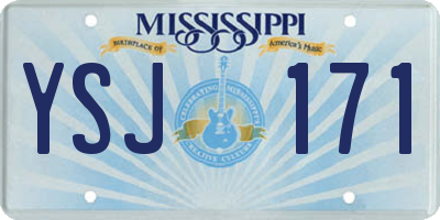 MS license plate YSJ171