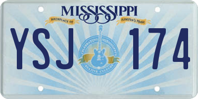 MS license plate YSJ174