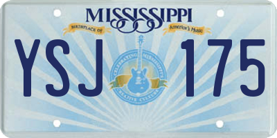 MS license plate YSJ175