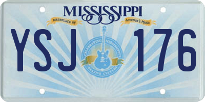 MS license plate YSJ176