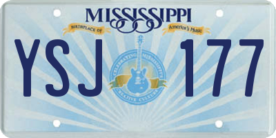 MS license plate YSJ177