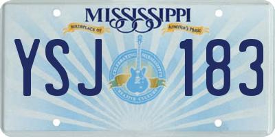 MS license plate YSJ183