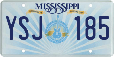 MS license plate YSJ185
