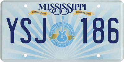 MS license plate YSJ186
