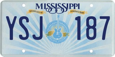 MS license plate YSJ187