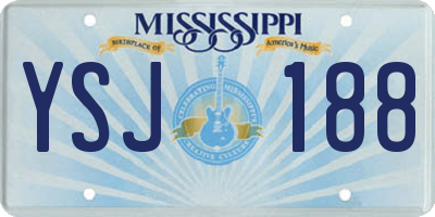 MS license plate YSJ188