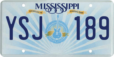 MS license plate YSJ189