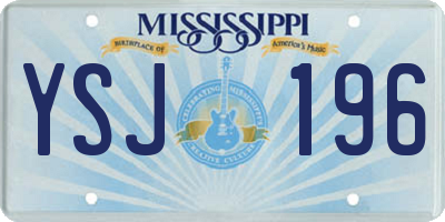 MS license plate YSJ196