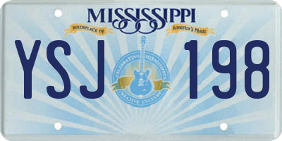 MS license plate YSJ198