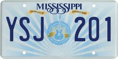 MS license plate YSJ201