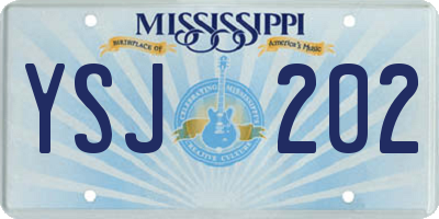 MS license plate YSJ202