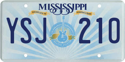 MS license plate YSJ210