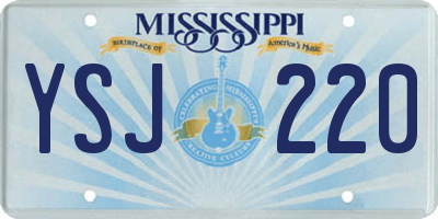 MS license plate YSJ220