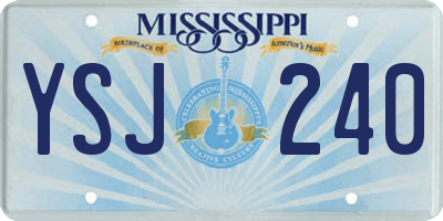 MS license plate YSJ240