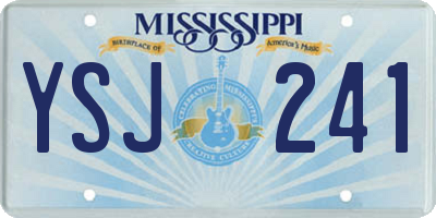 MS license plate YSJ241