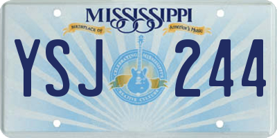 MS license plate YSJ244