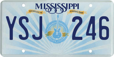 MS license plate YSJ246
