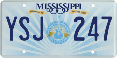 MS license plate YSJ247