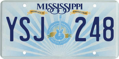 MS license plate YSJ248