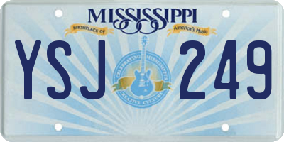 MS license plate YSJ249