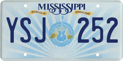 MS license plate YSJ252
