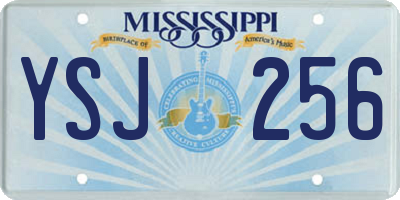 MS license plate YSJ256