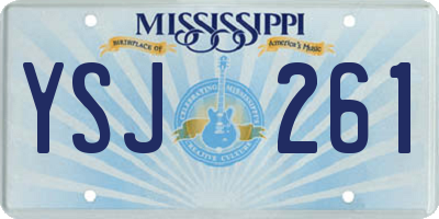 MS license plate YSJ261