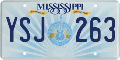 MS license plate YSJ263