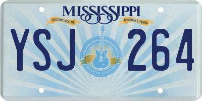 MS license plate YSJ264