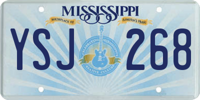 MS license plate YSJ268