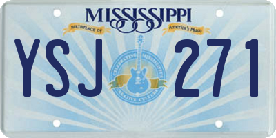 MS license plate YSJ271