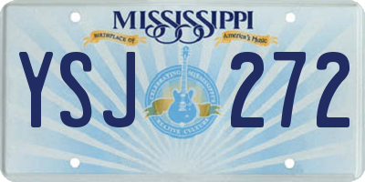 MS license plate YSJ272