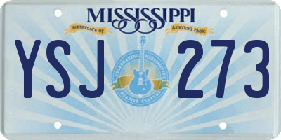 MS license plate YSJ273