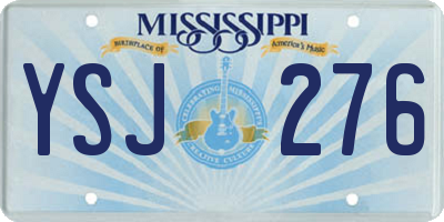 MS license plate YSJ276