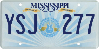 MS license plate YSJ277