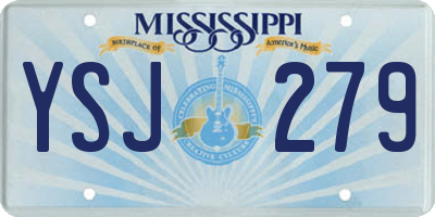 MS license plate YSJ279